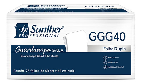 GUARDANAPO SNOB GALA LUXO DUPLA 40X40 PARA MESA E COLO