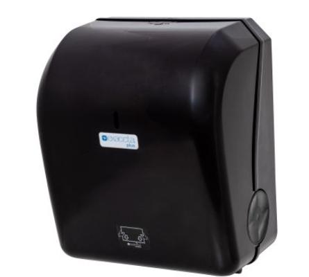 DISPENSER PAPEL TOALHA BOBINA MINI PLUS AUTO CORTE PRETO -  EXACCTA PLUS