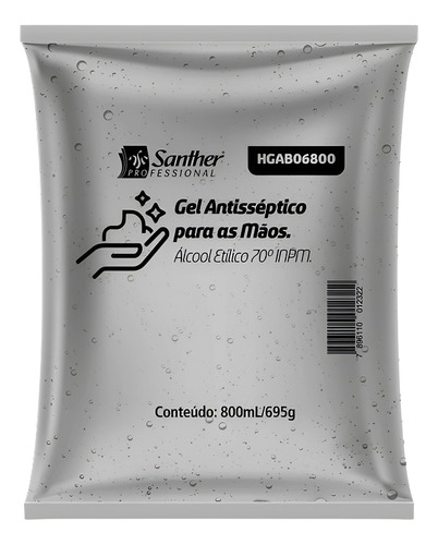 GEL ANTISSÉPTICO - SANTHER PROFESSIONAL 800ML