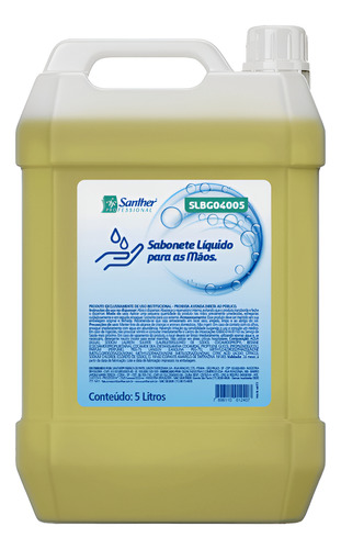 SABONETE LÍQUIDO  5 LITROS - SANTHER PROFESSIONAL