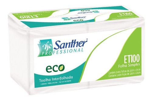 PAPEL TOALHA INTERFOLHA 3 DOBRAS COM 2400 FOLHAS - SANTHER