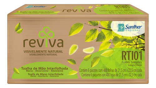 PAPEL TOALHA INTERFOLHA SIMPLES 2.400 FOLHAS - REVIVA