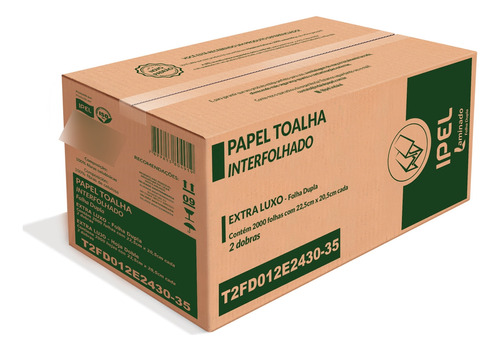 PAPEL TOALHA INTERFOLHADA 2 DOBRAS LAMINADO - IPEL
