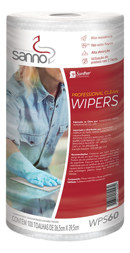 WIPER PLUS MULTIUSO DESCARTÁVEL  LIMPEZA PRÁTICA