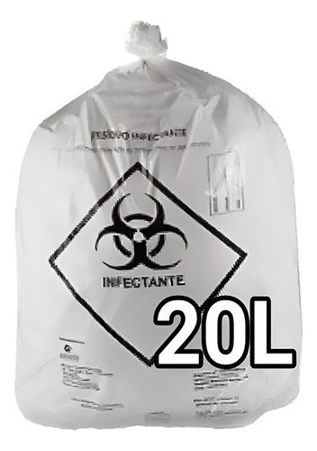 SACOS DE LIXO HOSPITALAR 20 LITROS C/100