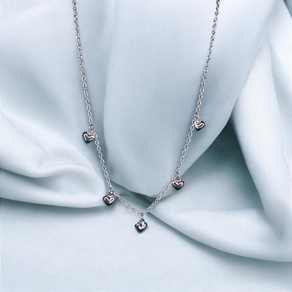 Colar c\ Corações 40cm