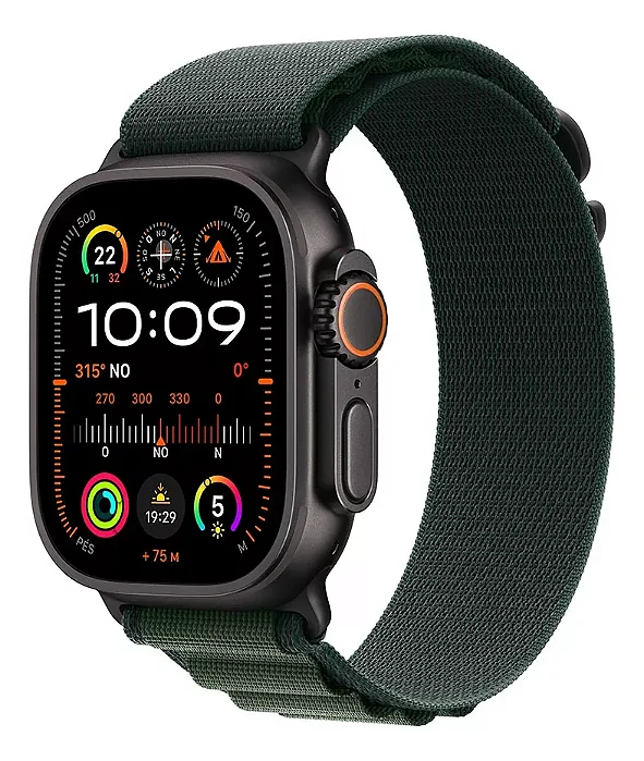 APPLE WATCH ULTRA 2 49MM CASE BLACK/ DARK GREEN ALPINE (NOVO)