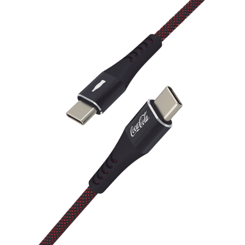 CABO USB-C PARA USB-C | ELITE CABLE PRETO 1,2 M - COCA- COLA