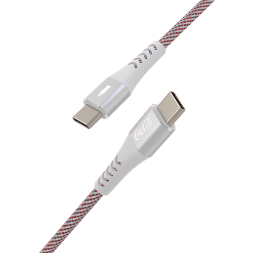 CABO USB-C PARA USB-C | ELITE CABLE BRANCO 1,2 M - COCA- COLA