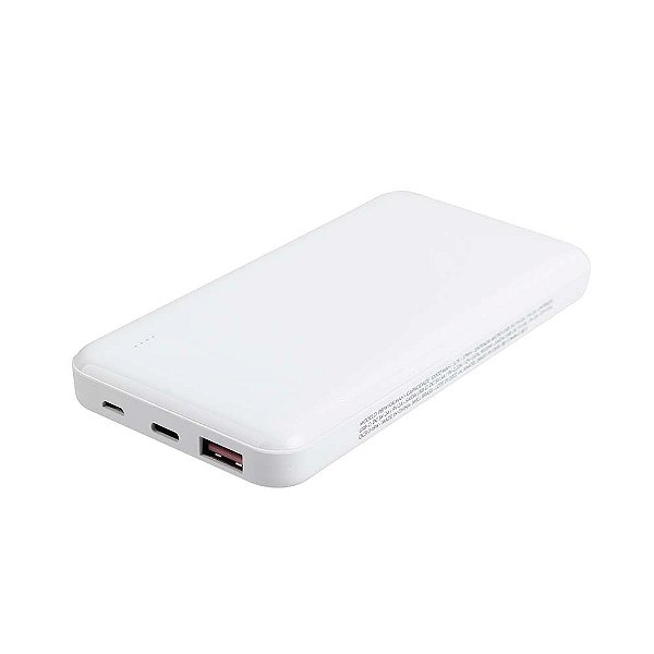 POWER BANK SPPED 20W 10000MAH COM ENTRADA USB-C BRANCO - IWILL