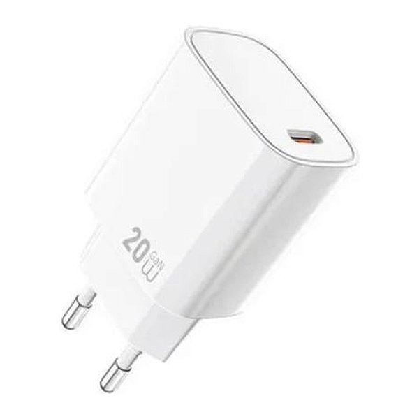 CARREGADOR WIWU ESSENTIAL 20W GAN USB-C PD BIVOLT BRANCO