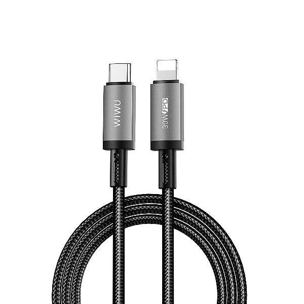 CABO WIWU TITAN USB-C X LIGHTNING 30W CINZA 1M