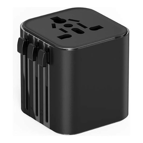 ADAPTADOR WIWU UNIVERSAL DE TOMADA INTERNACIONAL 2500W PRETO