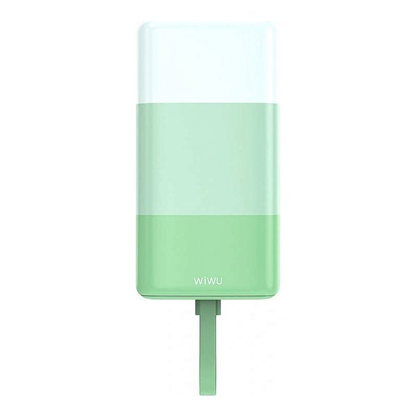 CARREGADOR PORTÁTIL WIWU CANDY POWER BANK 10000MAH VERDE