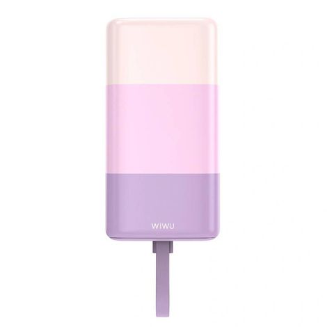 CARREGADOR PORTÁTIL WIWU CANDY POWER BANK 10000MAH ROXO