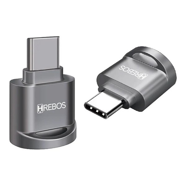 ADAPTADOR HREBOS TIPO C PARA CARTÃO MICRO SD LEITOR OTG HS-661