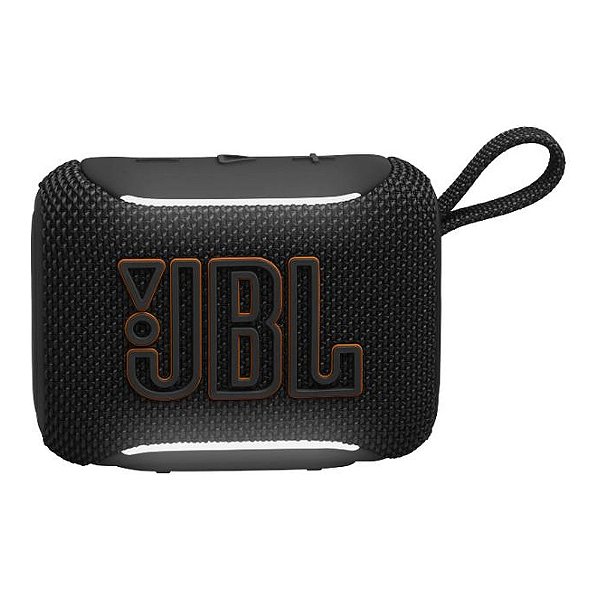 CAIXA DE SOM BLUETOOTH JBL GO 5 PRETA À PROVA D'ÁGUA IP68 COM ILUMINAÇÃO AMBIENTE