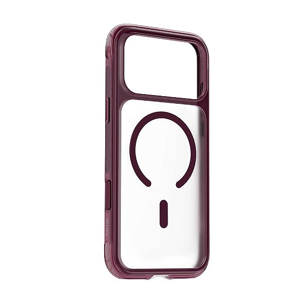 CAPA WIWU AEROSHIELD PRO PARA IPHONE 18 PRO E 17 PRO CEREJA ESCURO