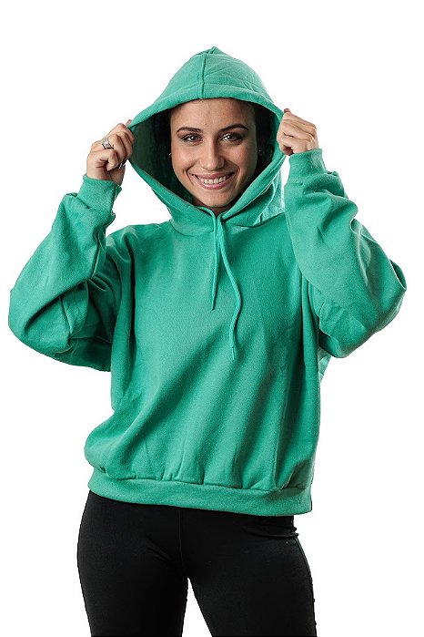 Moletom Cropped Fechado Feminino - KAMIBI