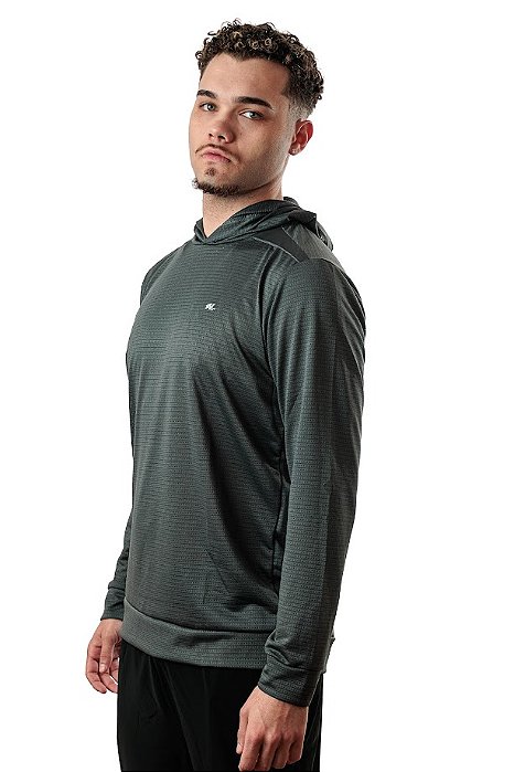 Camisa Especial Dry Fit Masculina Manga Longa com Capuz