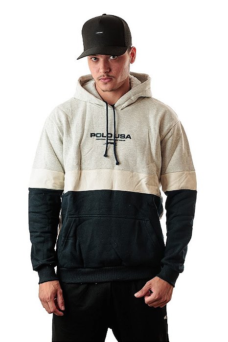 Blusa Moletom Fechada Capuz  POLO USA