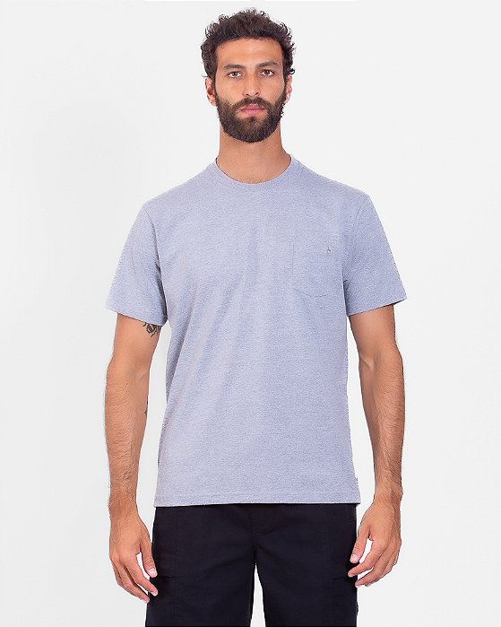 Camiseta Rip Curl Plain Pocket Marle Grey Marle