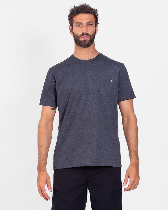 Camiseta Rip Curl Plain Pocket Marle Black Marle