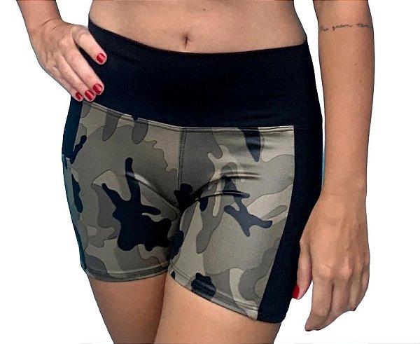 Short Camuflado Feminino Kamibi