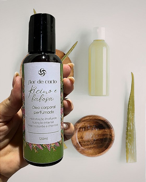 Rícino & Babosa — Óleo Corporal Bifásico Perfumado 120ml
