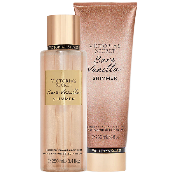 Body Splash & Hidratante Corporal Bare Vanilla Shimmer Victorias Secret - 250ml/236ml