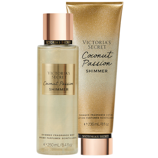 Body Splash & Hidratante Corporal Coconut Passion Shimmer Victorias Secret - 250ml/236ml