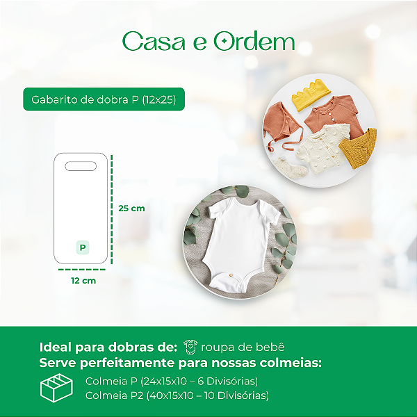 Gabarito de Dobra P (12x25) em PS