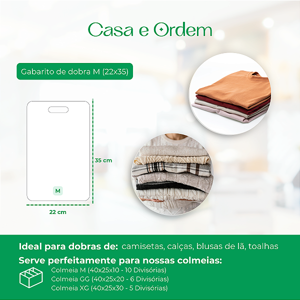 Gabarito de Dobra M (22x35) em PS