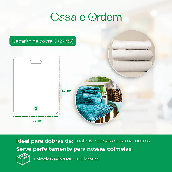 Gabarito de Dobra G (27x35) em PS