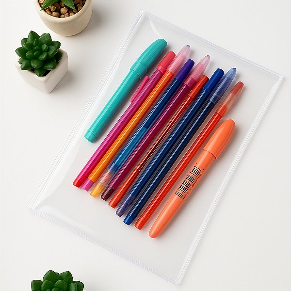 Pasta Zip Zap Organizadora Multiuso Estojo A5 PVC - M 26x18