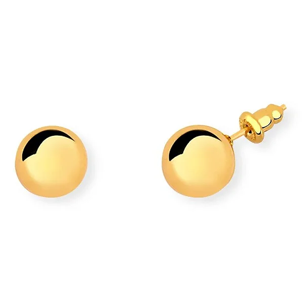 Brinco de Bola Banhado a Ouro 18K