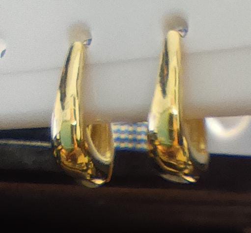 Brinco Argola Click Retangular Banhado a Ouro 18k - Tamanho M