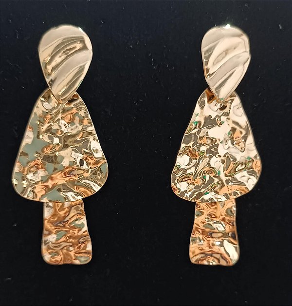 Brinco Chapas Pendurado - Bijuteria