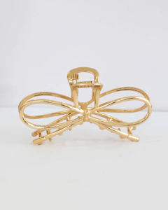 Presilha de Cabelo Laço - Banhado a Ouro