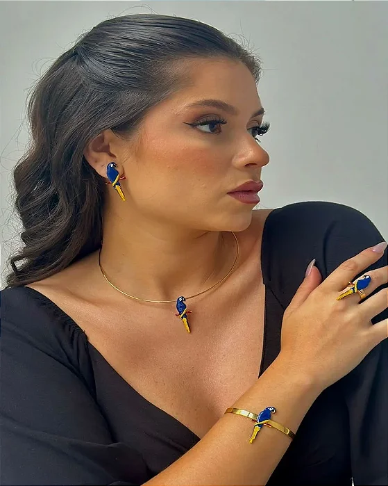 Conjunto Arara Azul - Bijuteria