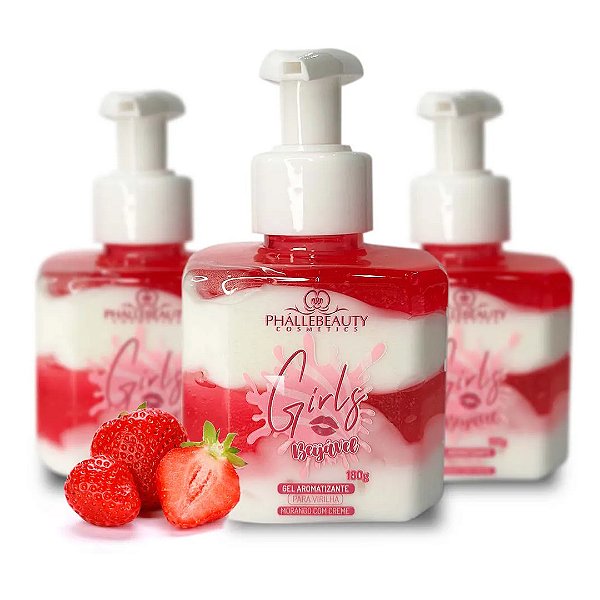 Gel Creme para Virilha - Morango com Creme - 180g - Beijável