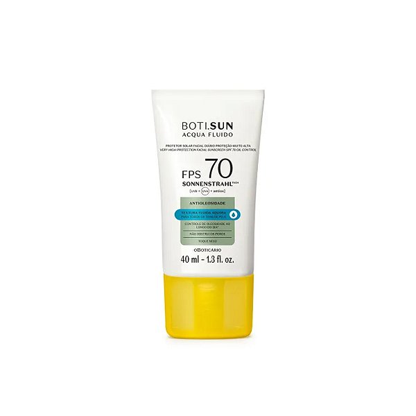 Protetor Solar Facial Antioleosidade FPS70 Boti.Sun Acqua Fluido 40ml