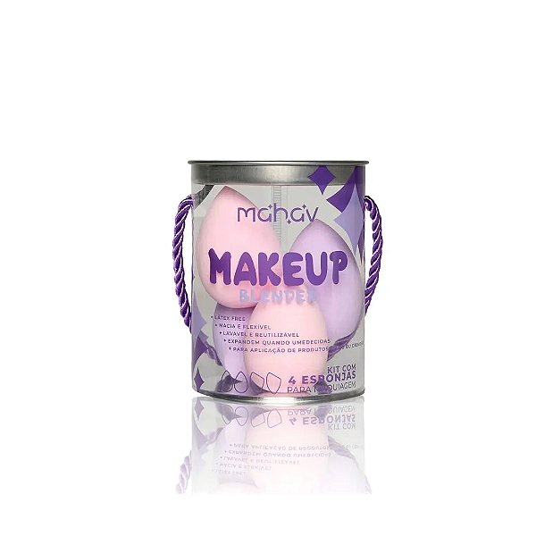 Kit C/4 Esponjas Makeup Blender - Mahav