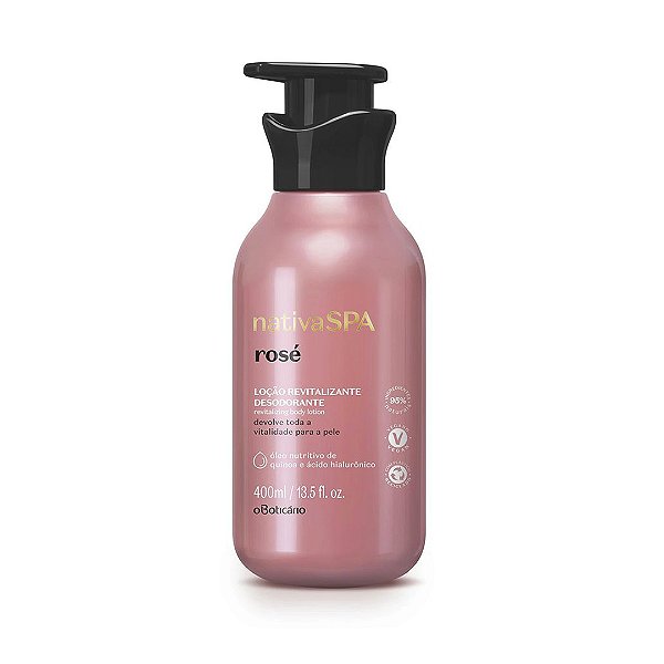 Loção Revitalizante Desodorante Corporal Nativa Spa Rosé, 400 Ml