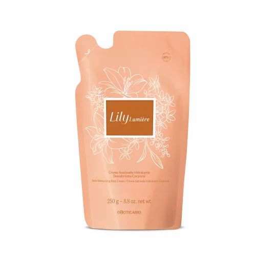 Refil Creme Acetinado Hidratante Desodorante Corporal Lily Lumière 250G
