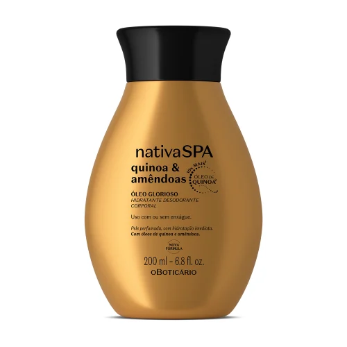 Óleo Glorioso Hidratante Desodorante Corporal Nativa Spa Quinoa E Amêndoas 200Ml