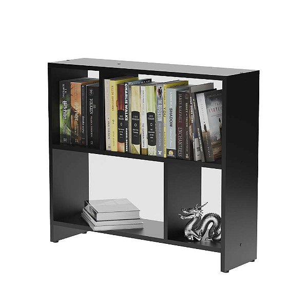 Estante para livro Armário Multiuso Organizador Livros Livreiro Preto