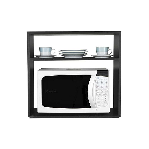 Suporte Nicho para Micro-ondas Forno Elétrico Cozinha Preto 60cm