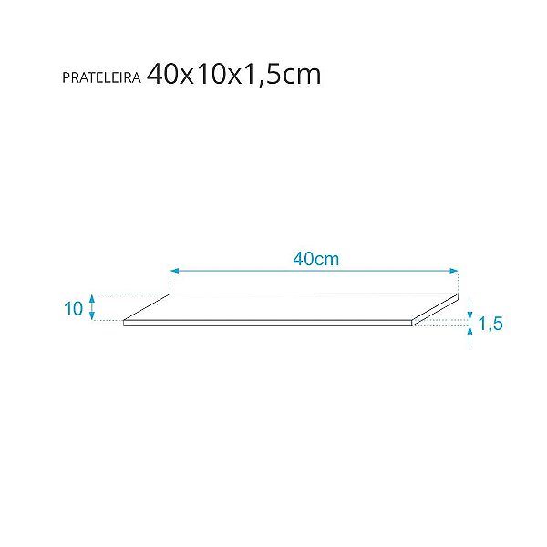 Kit Com 2 Prateleiras 40 X 10cm Suporte Invisivel Cor Carvalho Treviso (madeira Clara)