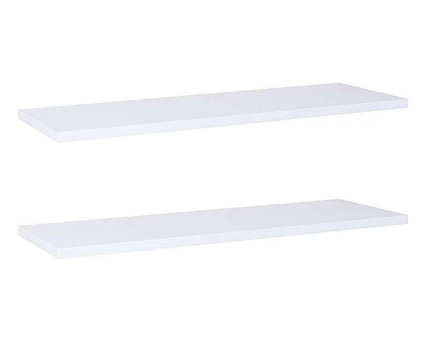 Kit Com 2 Prateleiras 60 X 15cm Suporte Invisivel Cor Branco